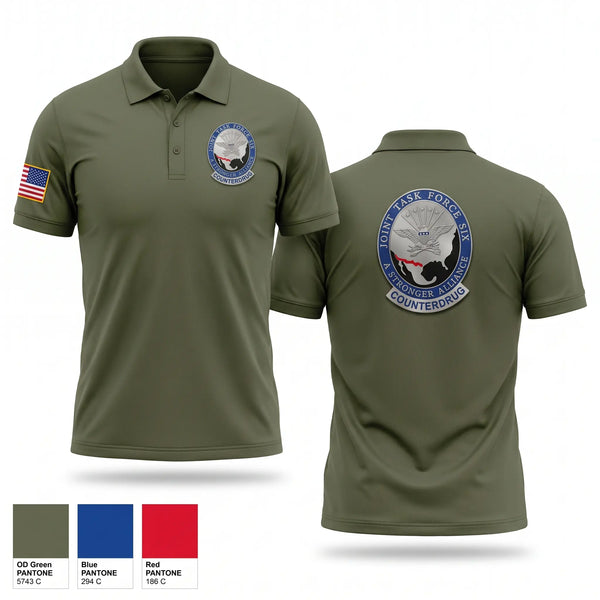 Short Sleeve Performance Polo, Joint Task Force- 6, Marines, Teamtime, Team time, sublimation, custom sports apparel, team uniforms, spirit wear, spiritwear, sports uniforms, custom shirts, team store, custom team store, fundraiser sports, apparel fundraiser