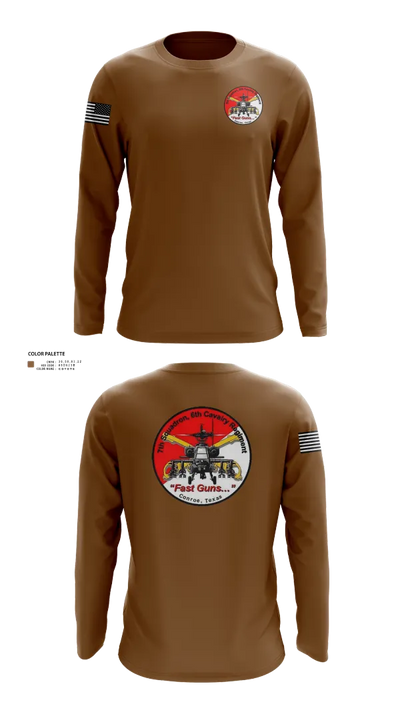 7th Squadron, Sixth Cavalry Regiment 24299123 Long Sleeve Performance Shirt 21