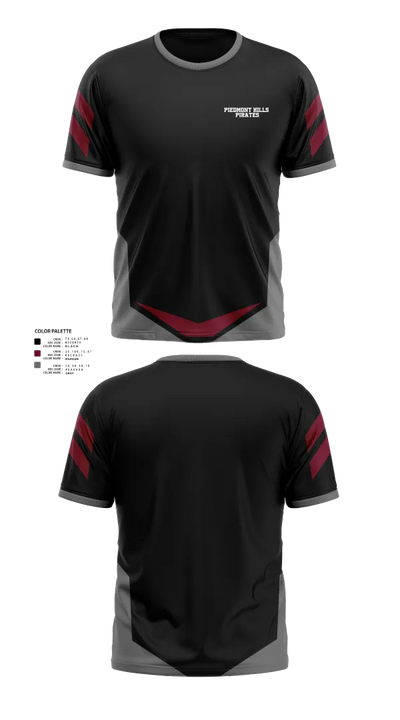Piedmont Hills Pirates 98244574 Short Sleeve Performance Shirt - 21
