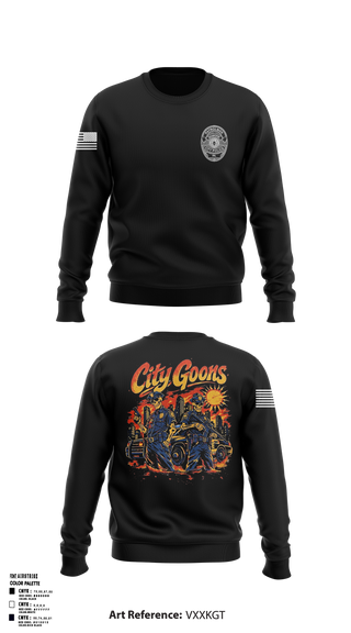 Crew Neck Sweatshirt, Shamokin City Police, Police, Teamtime, Team time, sublimation, custom sports apparel, team uniforms, spirit wear, spiritwear, sports uniforms, custom shirts, team store, custom team store, fundraiser sports, apparel fundraiser