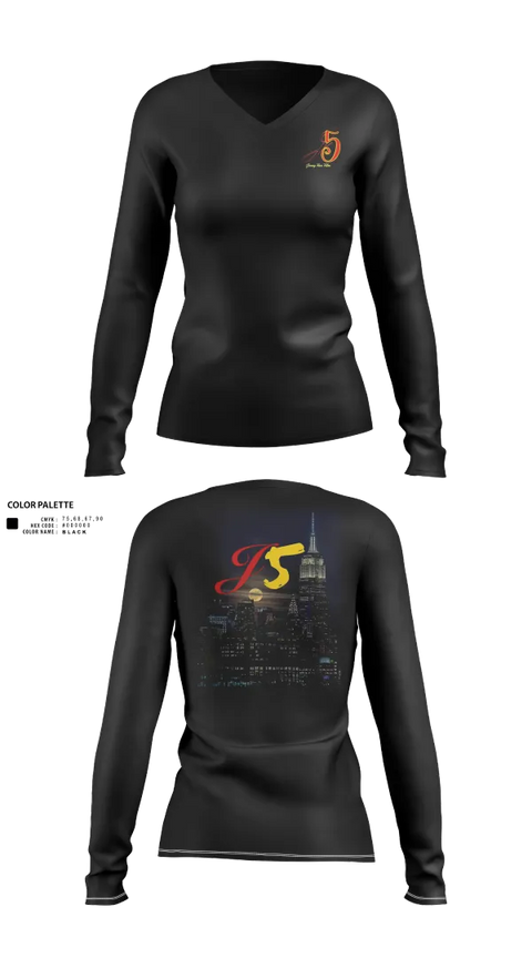 Womens Long Sleeve Vneck Shirt, Jonny Five Film, , Teamtime, Team time, sublimation, custom sports apparel, team uniforms, spirit wear, spiritwear, sports uniforms, custom shirts, team store, custom team store, fundraiser sports, apparel fundraiser