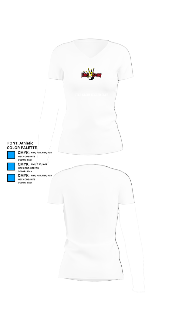 Womens Short Sleeve Vneck Shirt, Utah Glory Soccer Club, Men's Soccer, Teamtime, Team time, sublimation, custom sports apparel, team uniforms, spirit wear, spiritwear, sports uniforms, custom shirts, team store, custom team store, fundraiser sports, apparel fundraiser