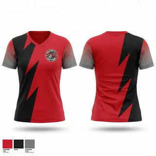 Womens Short Sleeve Vneck Shirt, Red Bank FC Raptors, Spirit Store, Teamtime, Team time, sublimation, custom sports apparel, team uniforms, spirit wear, spiritwear, sports uniforms, custom shirts, team store, custom team store, fundraiser sports, apparel fundraiser