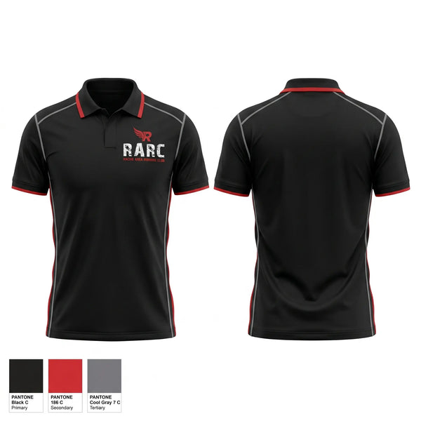 Short Sleeve Performance Polo, Racine Area Running Club, Spirit Store, Teamtime, Team time, sublimation, custom sports apparel, team uniforms, spirit wear, spiritwear, sports uniforms, custom shirts, team store, custom team store, fundraiser sports, apparel fundraiser