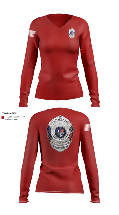 Ipfca 31637304 Women's Long Sleeve V-neck Shirt - 51