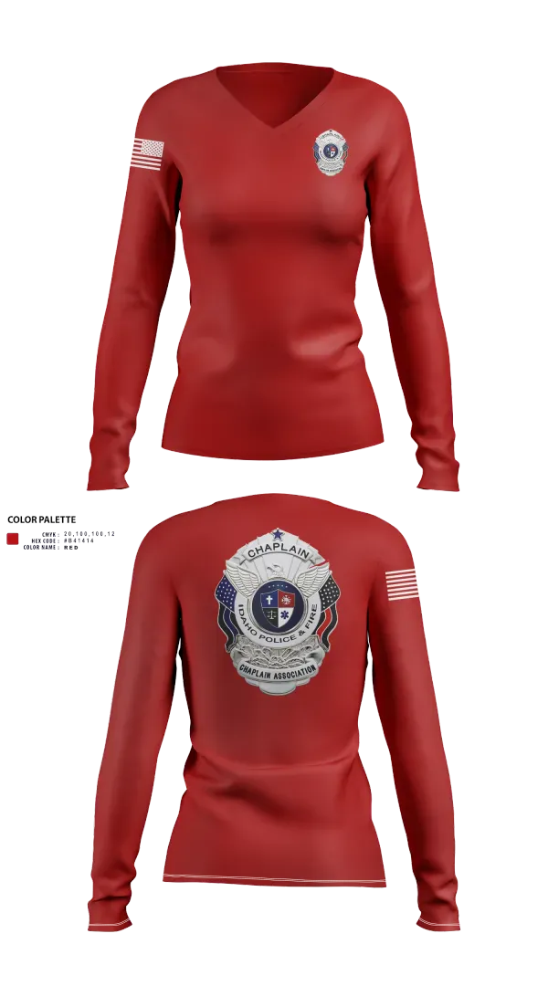 Womens Long Sleeve Vneck Shirt, Ipfca, , Teamtime, Team time, sublimation, custom sports apparel, team uniforms, spirit wear, spiritwear, sports uniforms, custom shirts, team store, custom team store, fundraiser sports, apparel fundraiser