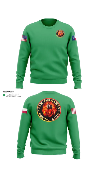 Crew Neck Sweatshirt, San Fernando Boxing Club, Spirit Store, Teamtime, Team time, sublimation, custom sports apparel, team uniforms, spirit wear, spiritwear, sports uniforms, custom shirts, team store, custom team store, fundraiser sports, apparel fundraiser
