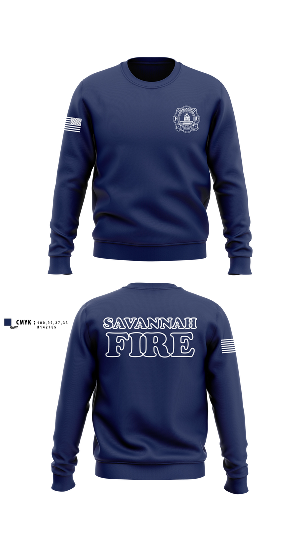 Crew Neck Sweatshirt, Engine 8, Fire Department, Teamtime, Team time, sublimation, custom sports apparel, team uniforms, spirit wear, spiritwear, sports uniforms, custom shirts, team store, custom team store, fundraiser sports, apparel fundraiser