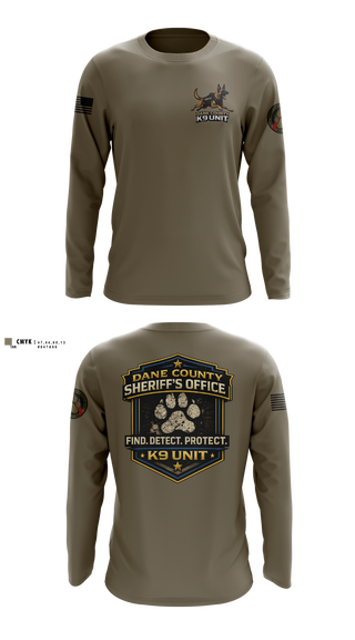 Long Sleeve Performance Shirt, Dane County K9, Police, Teamtime, Team time, sublimation, custom sports apparel, team uniforms, spirit wear, spiritwear, sports uniforms, custom shirts, team store, custom team store, fundraiser sports, apparel fundraiser