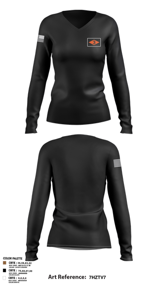 Womens Long Sleeve Vneck Shirt, 3rd battalion 75th ranger regiment, Army, Teamtime, Team time, sublimation, custom sports apparel, team uniforms, spirit wear, spiritwear, sports uniforms, custom shirts, team store, custom team store, fundraiser sports, apparel fundraiser