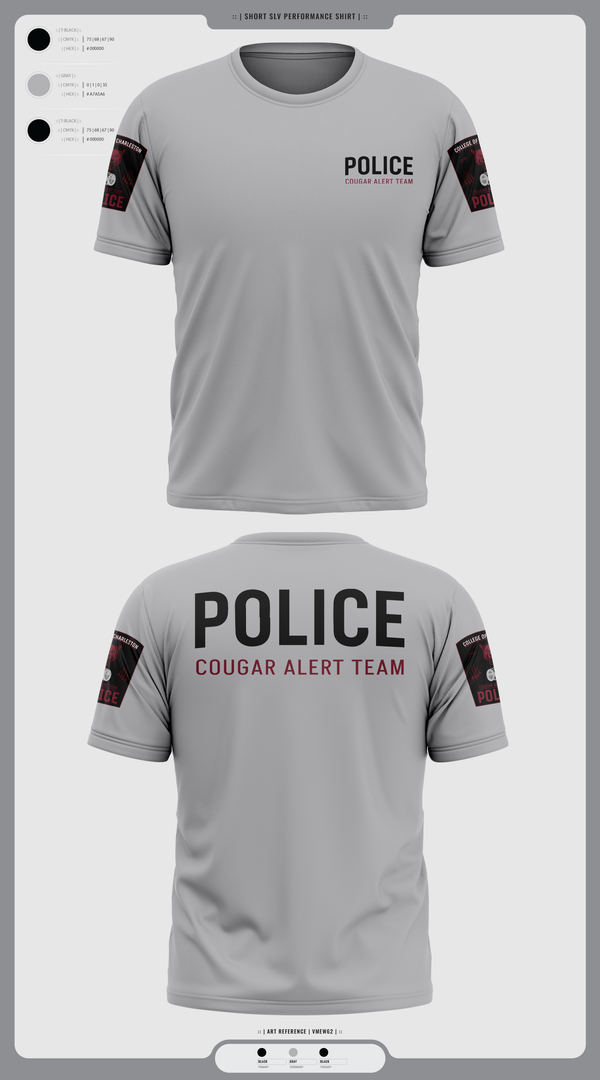 Old School Cotton Feel Shirt, Cougar Alert Team 1, Police, Teamtime, Team time, sublimation, custom sports apparel, team uniforms, spirit wear, spiritwear, sports uniforms, custom shirts, team store, custom team store, fundraiser sports, apparel fundraiser