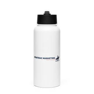 Strategic Marketing 26056907 Stainless Steel Water Bottle with a Straw Lid