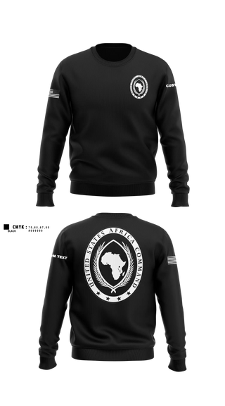 Crew Neck Sweatshirt, USAFRICOM, Army, Teamtime, Team time, sublimation, custom sports apparel, team uniforms, spirit wear, spiritwear, sports uniforms, custom shirts, team store, custom team store, fundraiser sports, apparel fundraiser