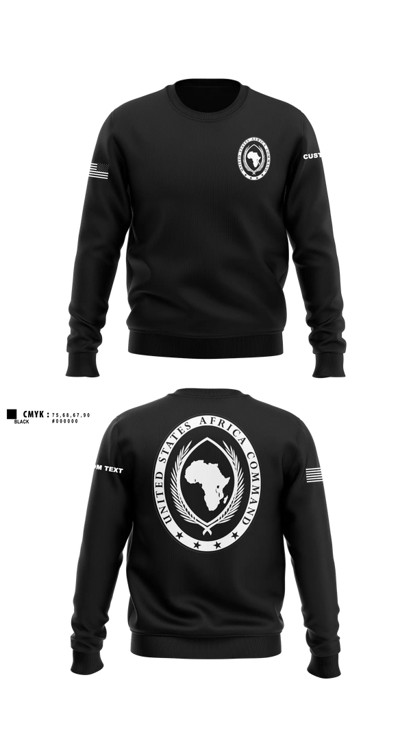 Crew Neck Sweatshirt, USAFRICOM, Army, Teamtime, Team time, sublimation, custom sports apparel, team uniforms, spirit wear, spiritwear, sports uniforms, custom shirts, team store, custom team store, fundraiser sports, apparel fundraiser