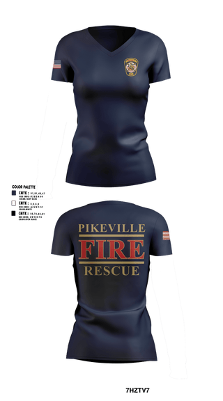 Womens Short Sleeve Vneck Shirt, PFD, Fire Department, Teamtime, Team time, sublimation, custom sports apparel, team uniforms, spirit wear, spiritwear, sports uniforms, custom shirts, team store, custom team store, fundraiser sports, apparel fundraiser