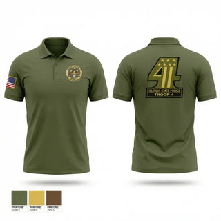 Short Sleeve Performance Polo, Troop 4 Illinois State Police, Police, Teamtime, Team time, sublimation, custom sports apparel, team uniforms, spirit wear, spiritwear, sports uniforms, custom shirts, team store, custom team store, fundraiser sports, apparel fundraiser