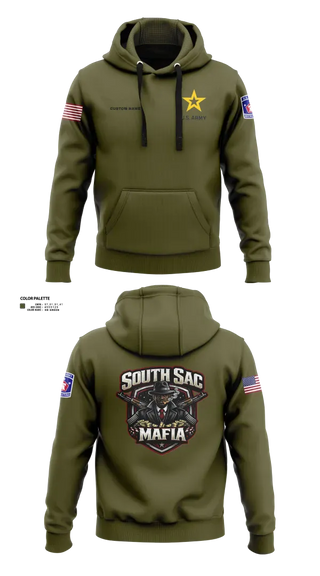 Hoodie, SAC SOUTH, Army, Teamtime, Team time, sublimation, custom sports apparel, team uniforms, spirit wear, spiritwear, sports uniforms, custom shirts, team store, custom team store, fundraiser sports, apparel fundraiser
