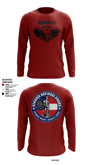 Long Sleeve Performance Shirt, Armis GANG, National Guard, Teamtime, Team time, sublimation, custom sports apparel, team uniforms, spirit wear, spiritwear, sports uniforms, custom shirts, team store, custom team store, fundraiser sports, apparel fundraiser