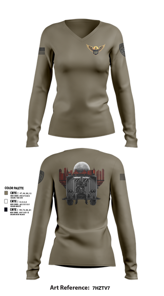 Womens Long Sleeve Vneck Shirt, CHP- GGD WST, , Teamtime, Team time, sublimation, custom sports apparel, team uniforms, spirit wear, spiritwear, sports uniforms, custom shirts, team store, custom team store, fundraiser sports, apparel fundraiser