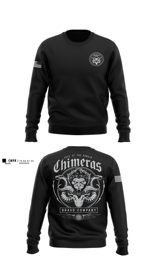 Crew Neck Sweatshirt, Bravo Company, 401st Cyber Battalion, Army, Teamtime, Team time, sublimation, custom sports apparel, team uniforms, spirit wear, spiritwear, sports uniforms, custom shirts, team store, custom team store, fundraiser sports, apparel fundraiser