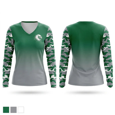 Stratton Eagles Women's Long Sleeve V-neck Shirt - 1