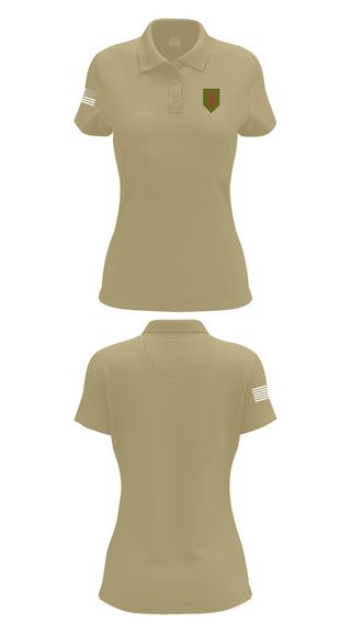 Womens Short Sleeve Performance Polo, 1st Infantry Division, Army, Teamtime, Team time, sublimation, custom sports apparel, team uniforms, spirit wear, spiritwear, sports uniforms, custom shirts, team store, custom team store, fundraiser sports, apparel fundraiser