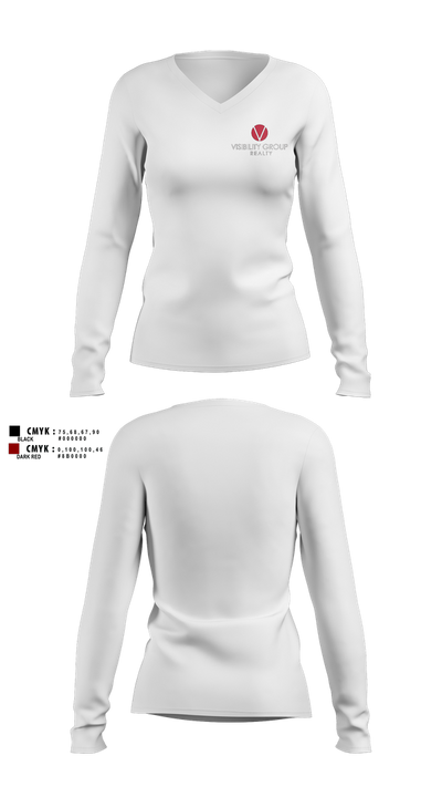 Keller Williams realty 61930592 Women's Long Sleeve V-neck Shirt - 102