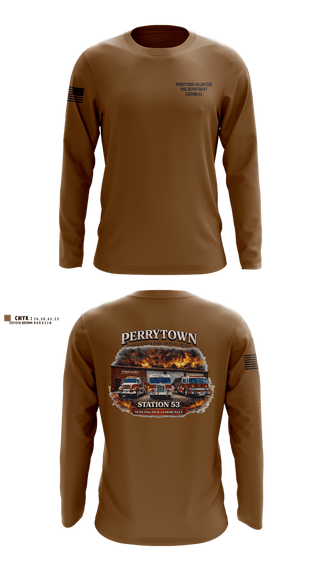 Long Sleeve Performance Shirt, Perrytown Volunteer Fire Department, Fire Department, Teamtime, Team time, sublimation, custom sports apparel, team uniforms, spirit wear, spiritwear, sports uniforms, custom shirts, team store, custom team store, fundraiser sports, apparel fundraiser