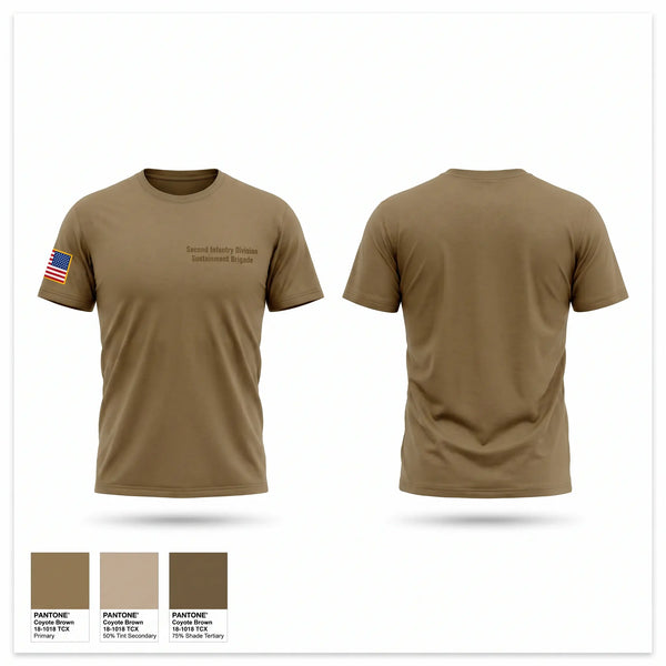 Old School Cotton Feel Shirt, Second Infantry Division Sustainment Brigade, Army, Teamtime, Team time, sublimation, custom sports apparel, team uniforms, spirit wear, spiritwear, sports uniforms, custom shirts, team store, custom team store, fundraiser sports, apparel fundraiser