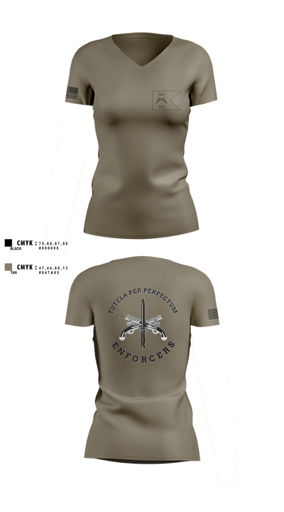 HHC, 102d MP BN 96011887 Women's Short Sleeve V-neck Shirt - 3