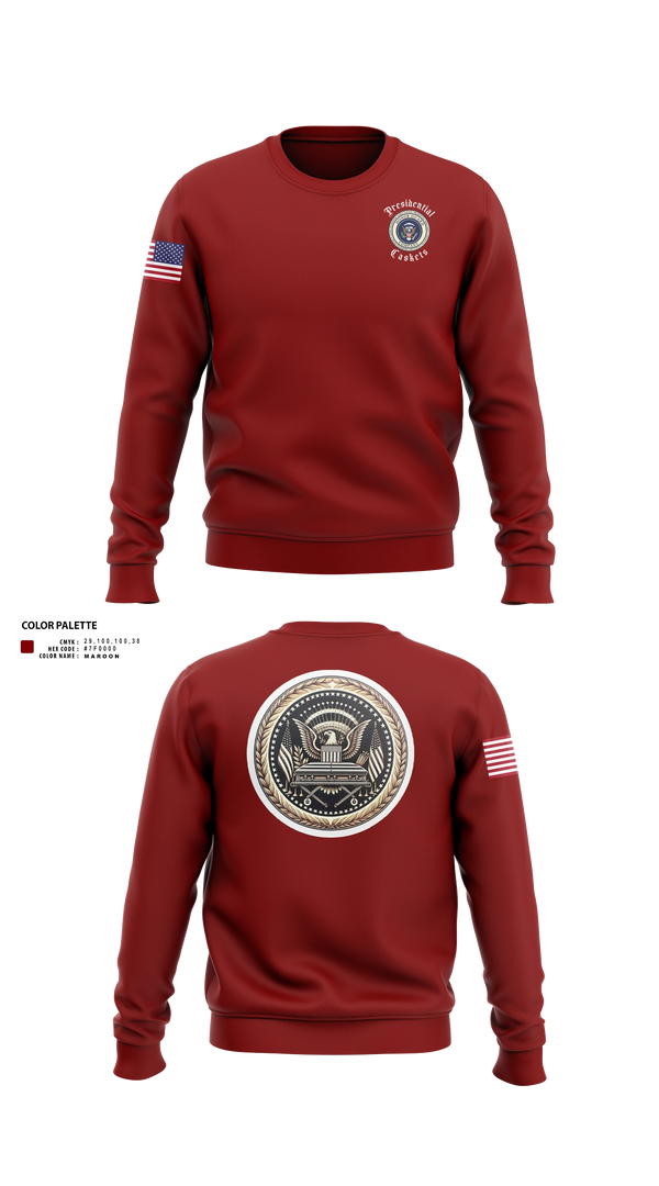 Crew Neck Sweatshirt, Presidential Caskets Platoon, Army, Teamtime, Team time, sublimation, custom sports apparel, team uniforms, spirit wear, spiritwear, sports uniforms, custom shirts, team store, custom team store, fundraiser sports, apparel fundraiser