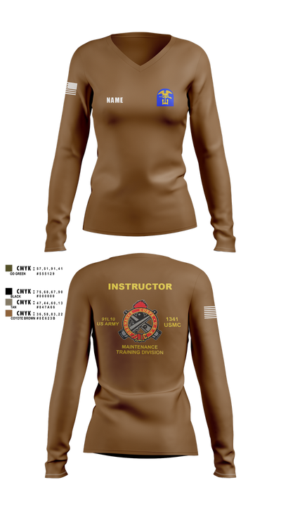 D CO 37279628 Women's Long Sleeve V-neck Shirt - 8