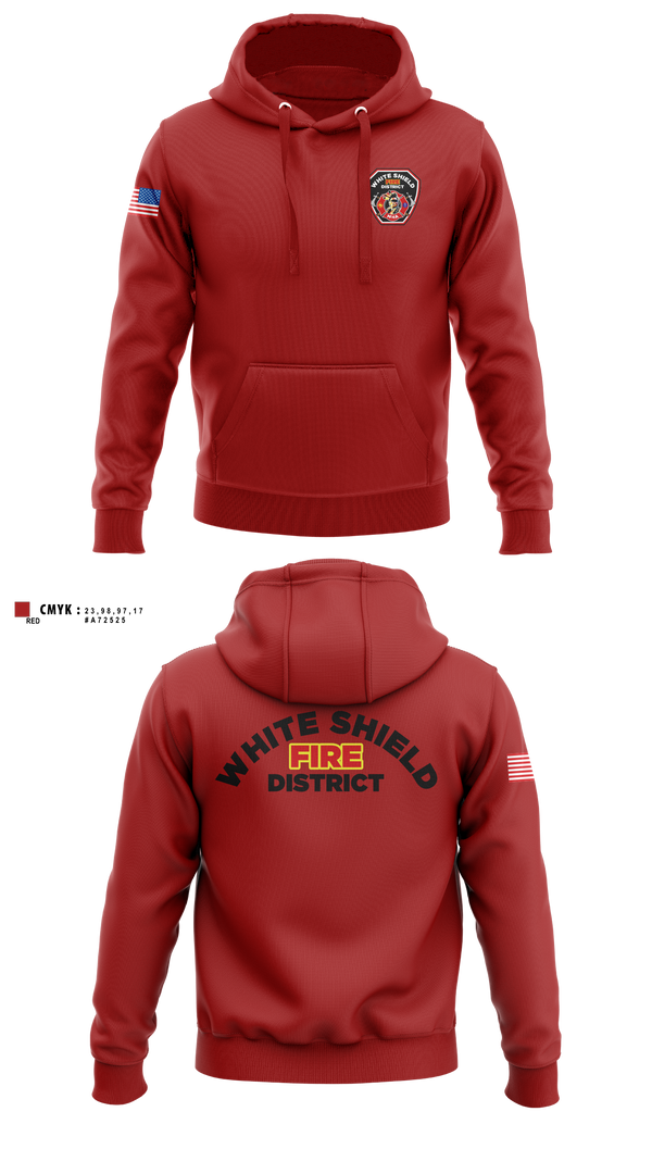 Hoodie, White Shield Fire Department, Fire Department, Teamtime, Team time, sublimation, custom sports apparel, team uniforms, spirit wear, spiritwear, sports uniforms, custom shirts, team store, custom team store, fundraiser sports, apparel fundraiser