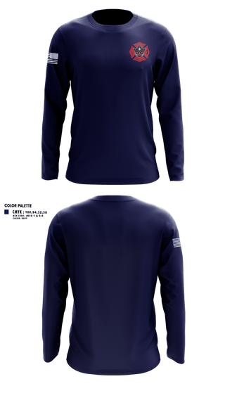 Long Sleeve Performance Shirt, Jefferson Twp Fire, Fire Department, Teamtime, Team time, sublimation, custom sports apparel, team uniforms, spirit wear, spiritwear, sports uniforms, custom shirts, team store, custom team store, fundraiser sports, apparel fundraiser