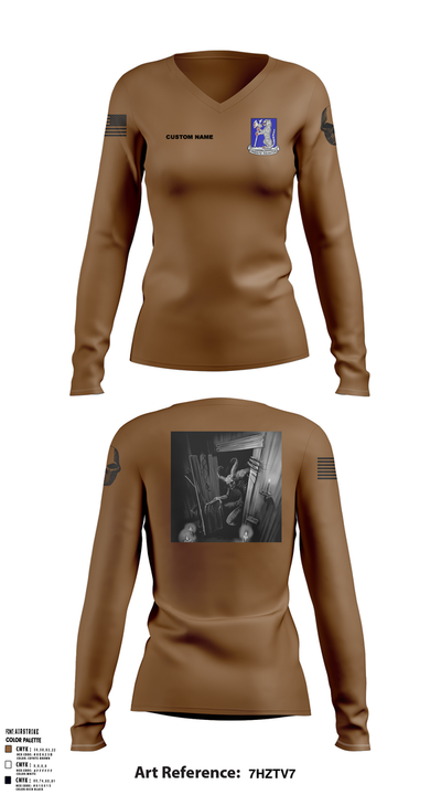 Steel Tigers 88857269 Women's Long Sleeve V-neck Shirt - 20