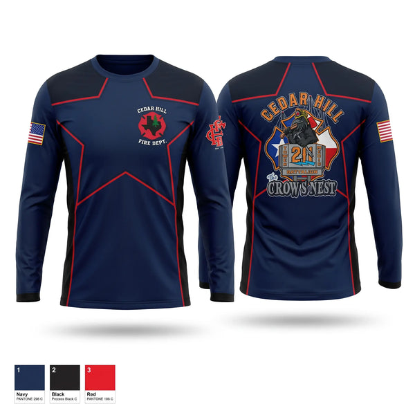 Long Sleeve Performance Shirt, Cedar Hill, Baseball, Teamtime, Team time, sublimation, custom sports apparel, team uniforms, spirit wear, spiritwear, sports uniforms, custom shirts, team store, custom team store, fundraiser sports, apparel fundraiser