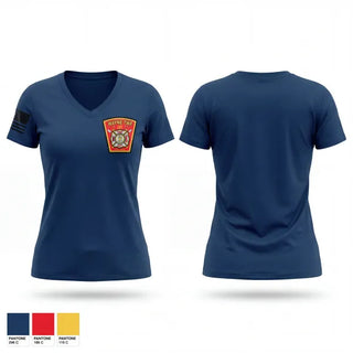 Womens Short Sleeve Vneck Shirt, Wayne Township Volunteer Fire Department, Fire Department, Teamtime, Team time, sublimation, custom sports apparel, team uniforms, spirit wear, spiritwear, sports uniforms, custom shirts, team store, custom team store, fundraiser sports, apparel fundraiser