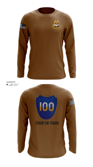 Long Sleeve Performance Shirt, 100th Training Division, Army, Teamtime, Team time, sublimation, custom sports apparel, team uniforms, spirit wear, spiritwear, sports uniforms, custom shirts, team store, custom team store, fundraiser sports, apparel fundraiser