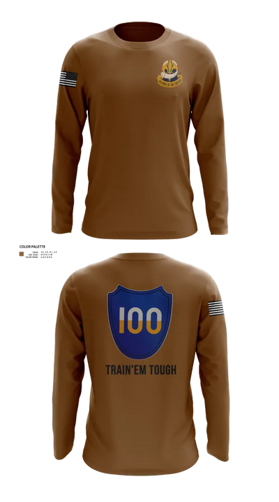 100th Training Division Long Sleeve Performance Shirt 22