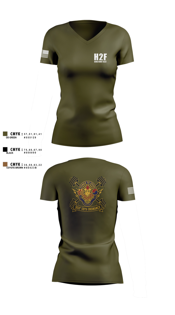 59th ORD BDE Women's Short Sleeve V-neck Shirt - 10