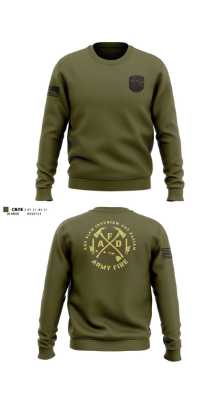 Crew Neck Sweatshirt, ARMY FIRE, Fire Department, Teamtime, Team time, sublimation, custom sports apparel, team uniforms, spirit wear, spiritwear, sports uniforms, custom shirts, team store, custom team store, fundraiser sports, apparel fundraiser