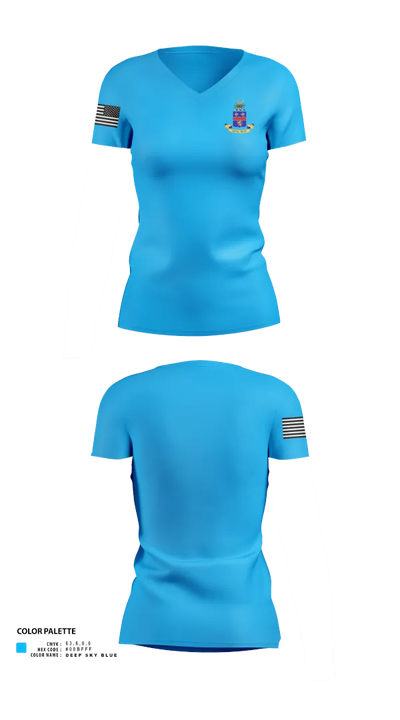 148th IN RGT 38204937 Women's Short Sleeve V-neck Shirt - 22