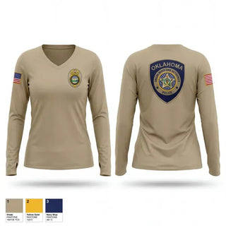Womens Long Sleeve Vneck Shirt, Grand River Dam Authority, Police, Teamtime, Team time, sublimation, custom sports apparel, team uniforms, spirit wear, spiritwear, sports uniforms, custom shirts, team store, custom team store, fundraiser sports, apparel fundraiser