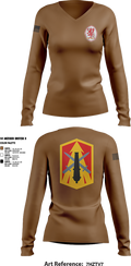 3rd Battalion 13th Field Artillery Regiment 52621930 Women's Long Sleeve V-neck Shirt - 3