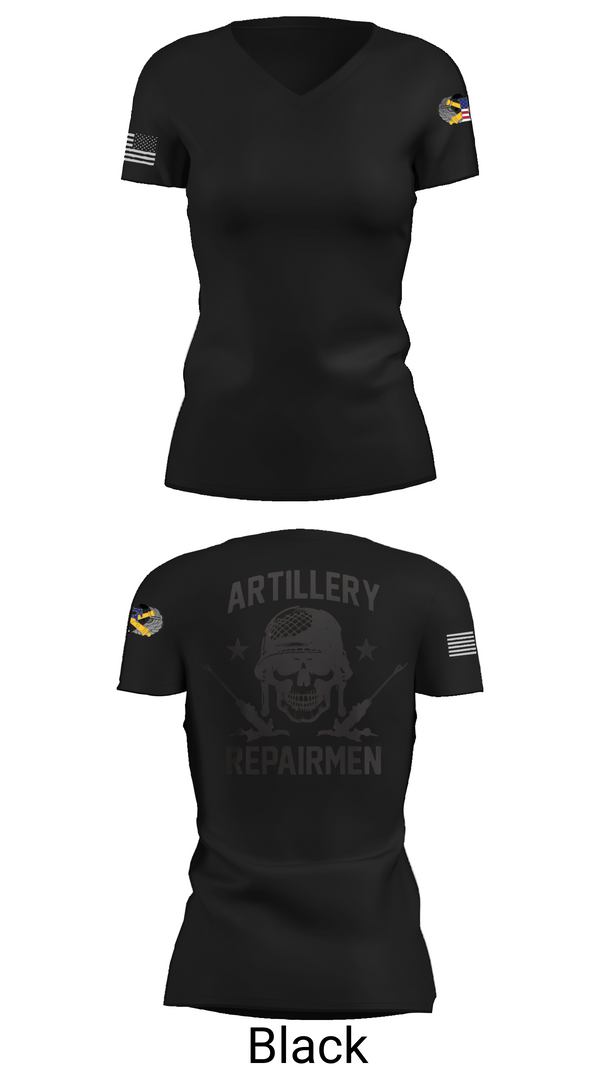 Womens Short Sleeve Vneck Shirt, ARMT 1-320th Field Artillery, Army, Teamtime, Team time, sublimation, custom sports apparel, team uniforms, spirit wear, spiritwear, sports uniforms, custom shirts, team store, custom team store, fundraiser sports, apparel fundraiser