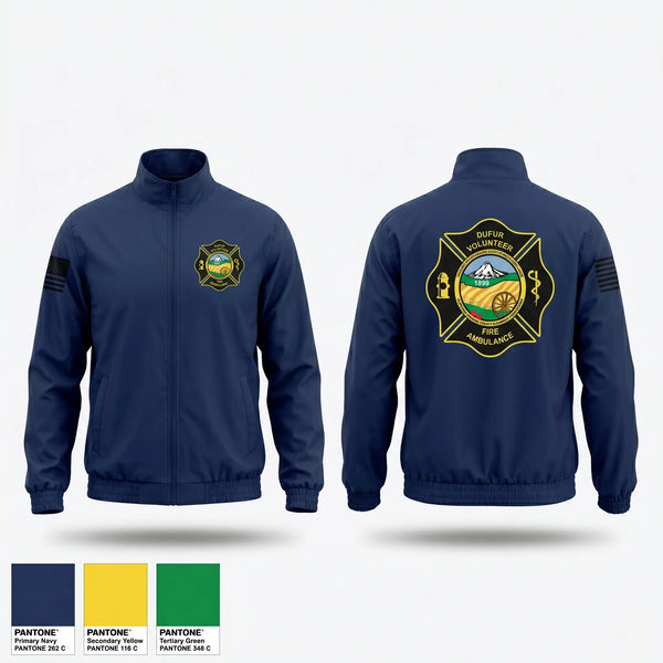 Windbreaker, Dufur Volunteer Fire and Ambulance, Fire Department, Teamtime, Team time, sublimation, custom sports apparel, team uniforms, spirit wear, spiritwear, sports uniforms, custom shirts, team store, custom team store, fundraiser sports, apparel fundraiser