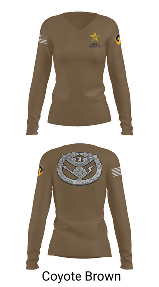 Womens Long Sleeve Vneck Shirt, ARCC, Army, Teamtime, Team time, sublimation, custom sports apparel, team uniforms, spirit wear, spiritwear, sports uniforms, custom shirts, team store, custom team store, fundraiser sports, apparel fundraiser