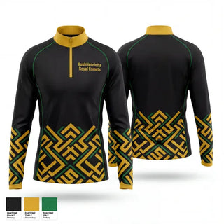 Quarter Zip Jacket, Rush-Henrietta Royal Comets, Women's Lacrosse, Teamtime, Team time, sublimation, custom sports apparel, team uniforms, spirit wear, spiritwear, sports uniforms, custom shirts, team store, custom team store, fundraiser sports, apparel fundraiser