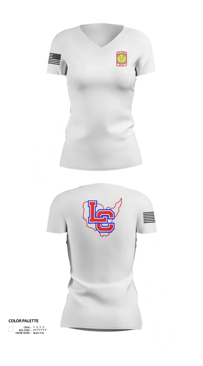 Lewis County Lions 17232794 Women's Short Sleeve V-neck Shirt - 12