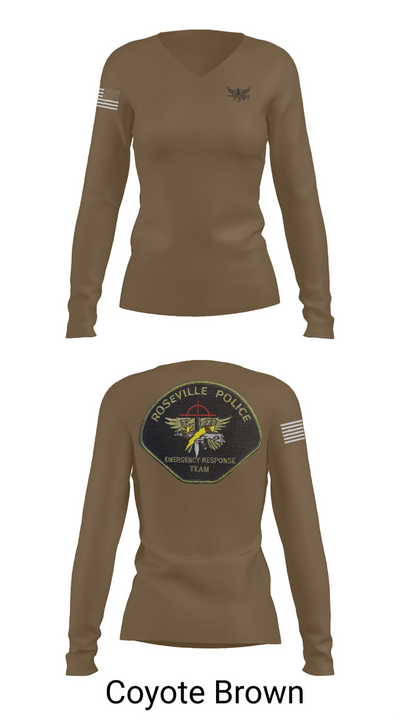 Roseville E.R.T. 91659020 Women's Long Sleeve V-neck Shirt - 16